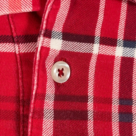 Vintage Ivy Crew Polo Shirt Adult LARGE Red Plaid Sailing Nautical Preppy 90s - Picture 5 of 9